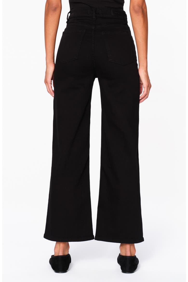Hepburn High Waist Ankle Wide Leg Jeans, Alternate, color, JET BLACK VINTAGE