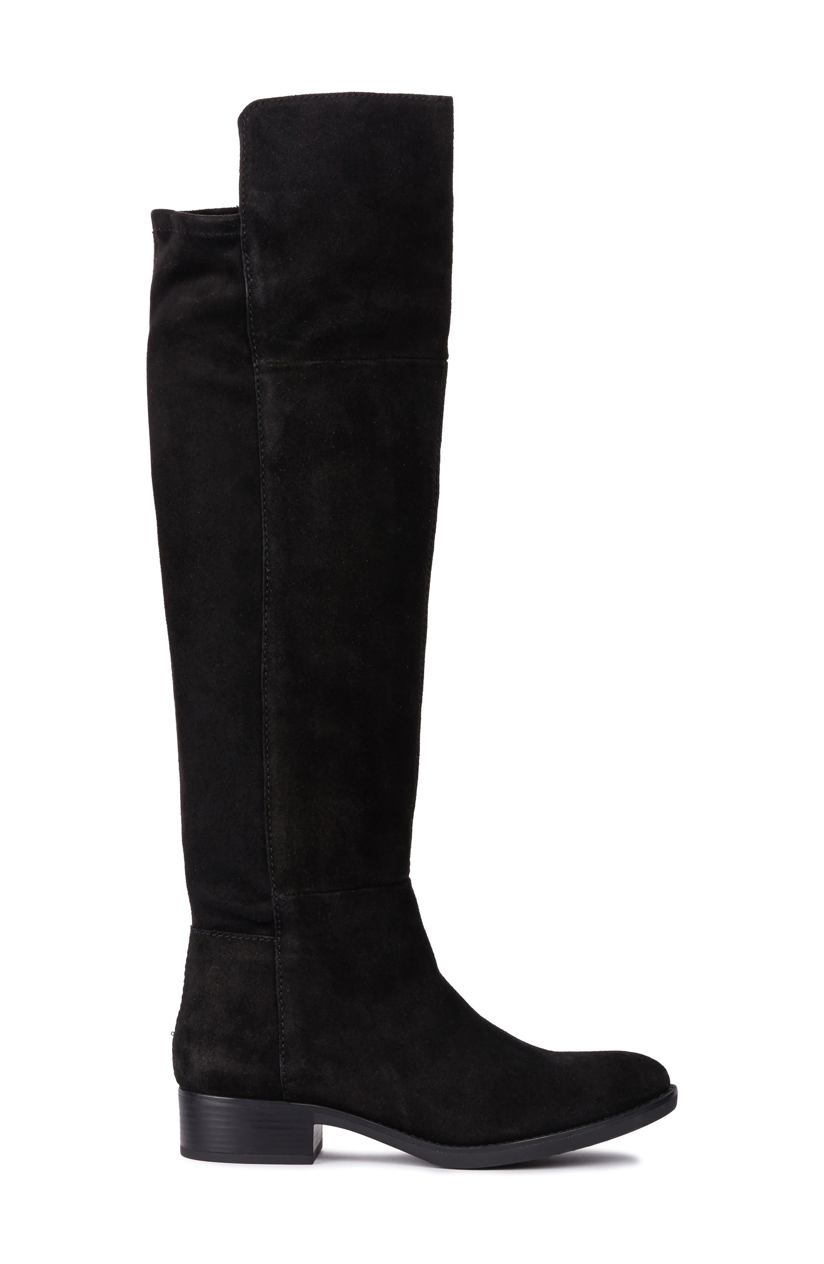 Felicity Knee High Boot, Alternate, color, BLACK SUEDE
