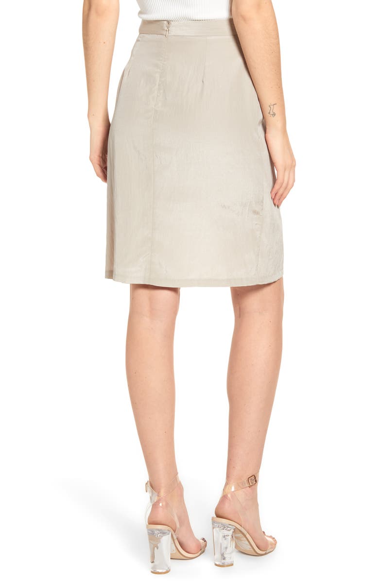 J.O.A. Wrap Front Side Buckle Skirt, Alternate, color, 
