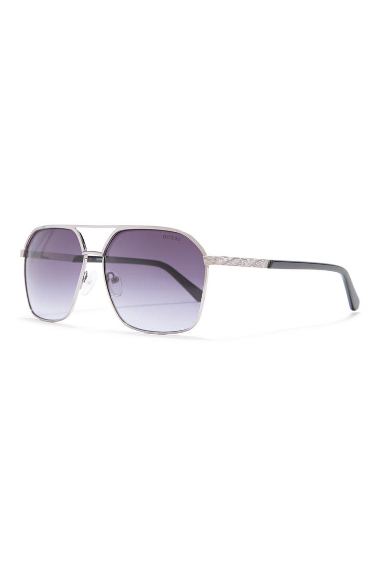 60mm Metal Shield Sunglasses, Alternate, color, SGUN/ SMKG