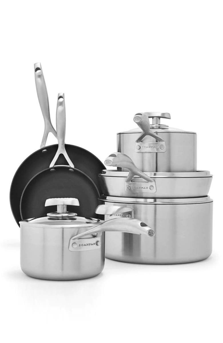 Scanpan CS+ 10-Piece Cookware Set, Main, color, Silver