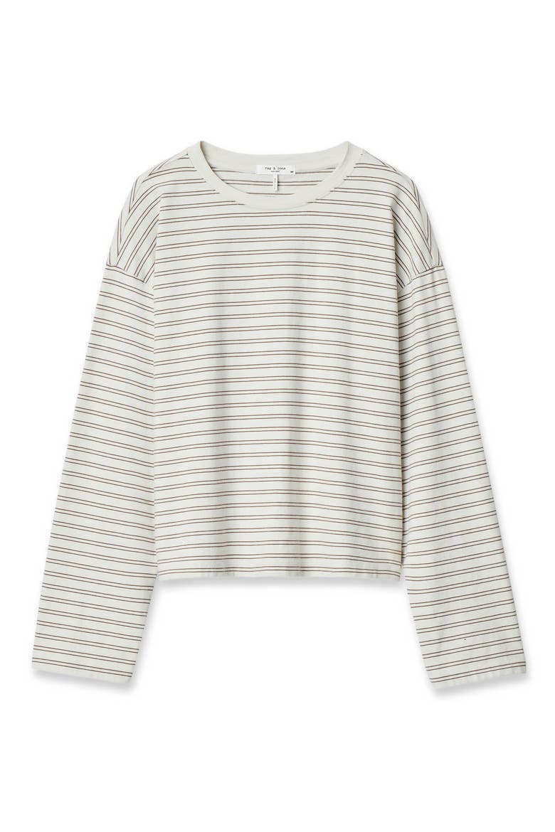 Kelly Stripe Boxy T-Shirt, Alternate, color, IVORY
