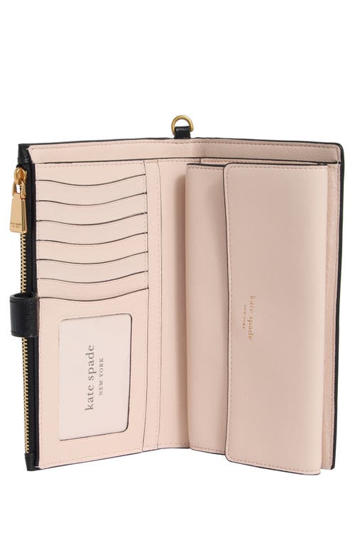 Kate Spade New York Morgan Saffiano Leather Wristlet Wallet In Black