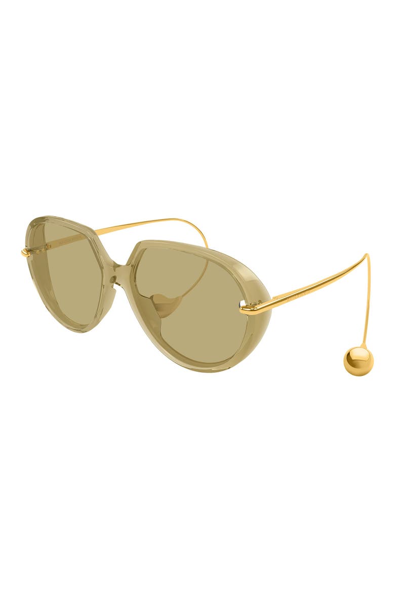 60mm Round Sunglasses, Alternate, color, YELLOW