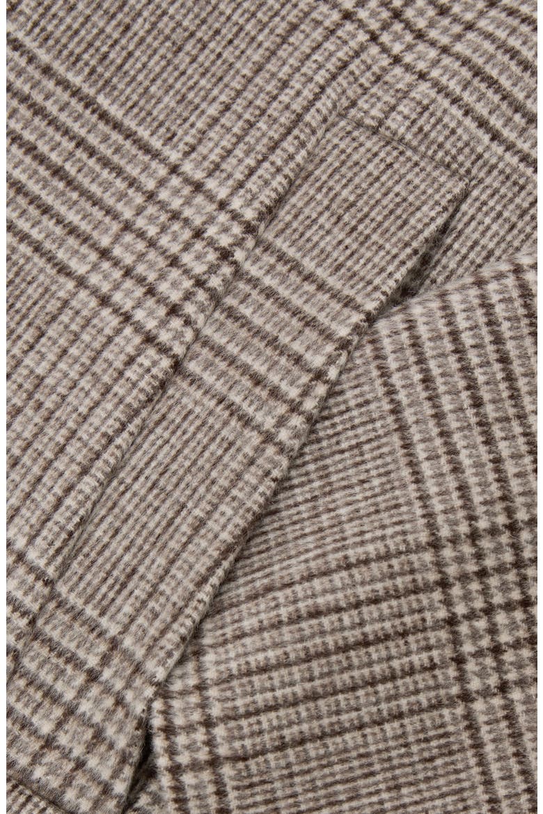 Morpeth Plaid Wool Blend Overcoat, Alternate, color, STONE CHECK