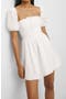 Malvina Puff Sleeve Linen Minidress