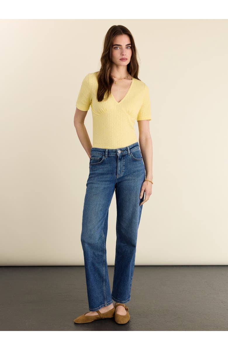 Baukjen Antoinette Pretty Rib V-Neck Top, Alternate, color,
