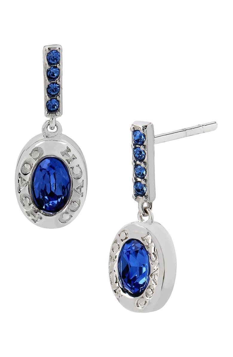 COACH Signature Logo Drop Earrings, Main, color,