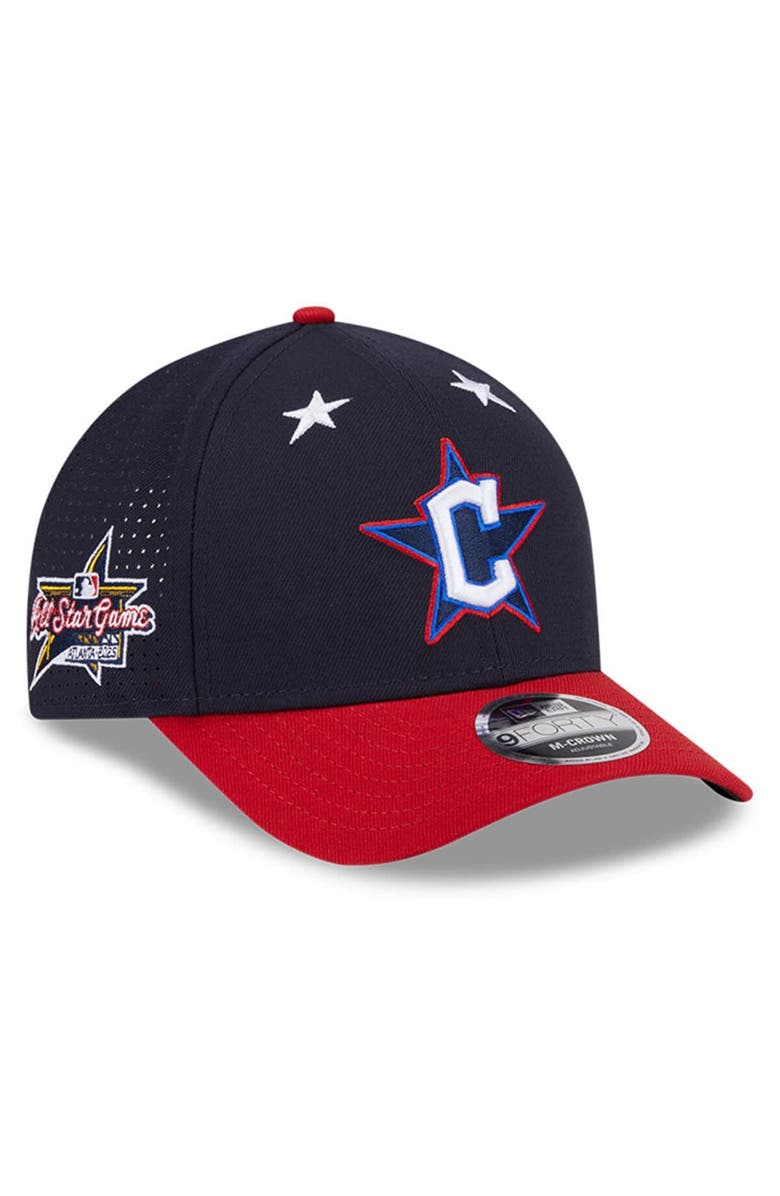 New Era Men's New Era Navy/Red Cleveland Guardians 2025 MLB All-Star Game Workout 9FORTY M-Crown Adjustable Hat, Main, color,