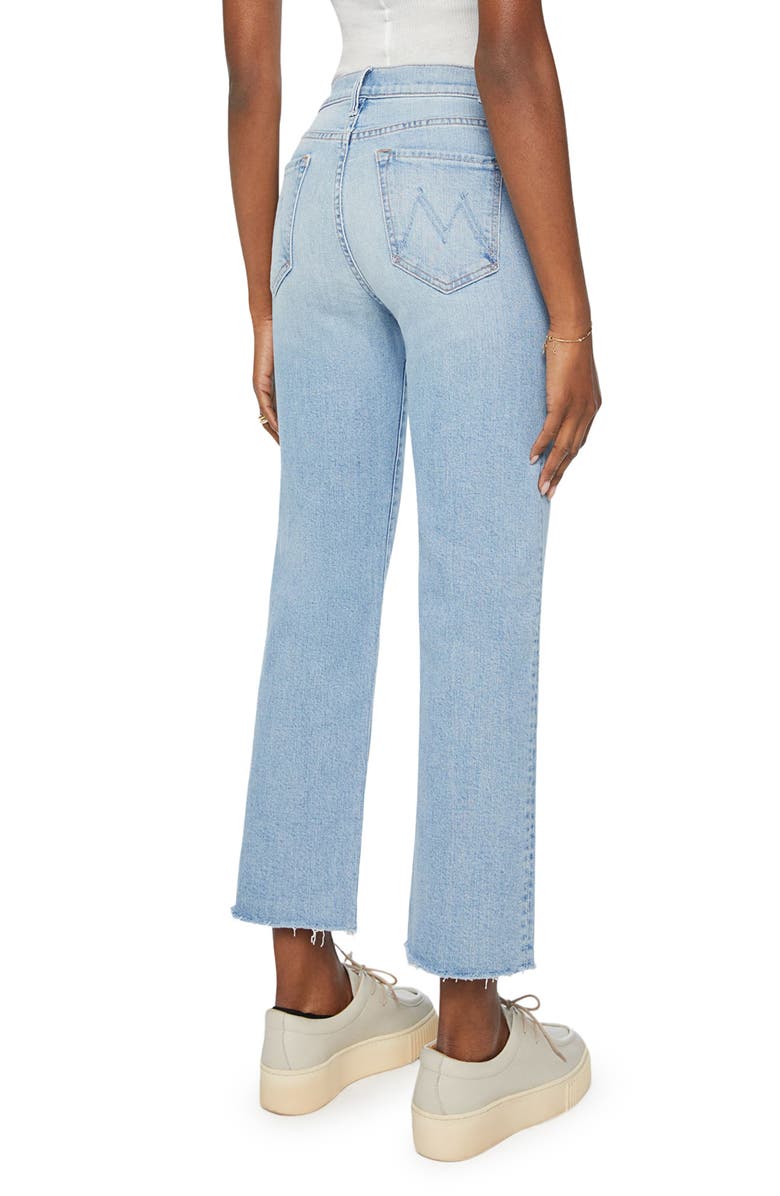 MOTHER The Kick It Fray Ankle Flare Jeans, Alternate, color, 