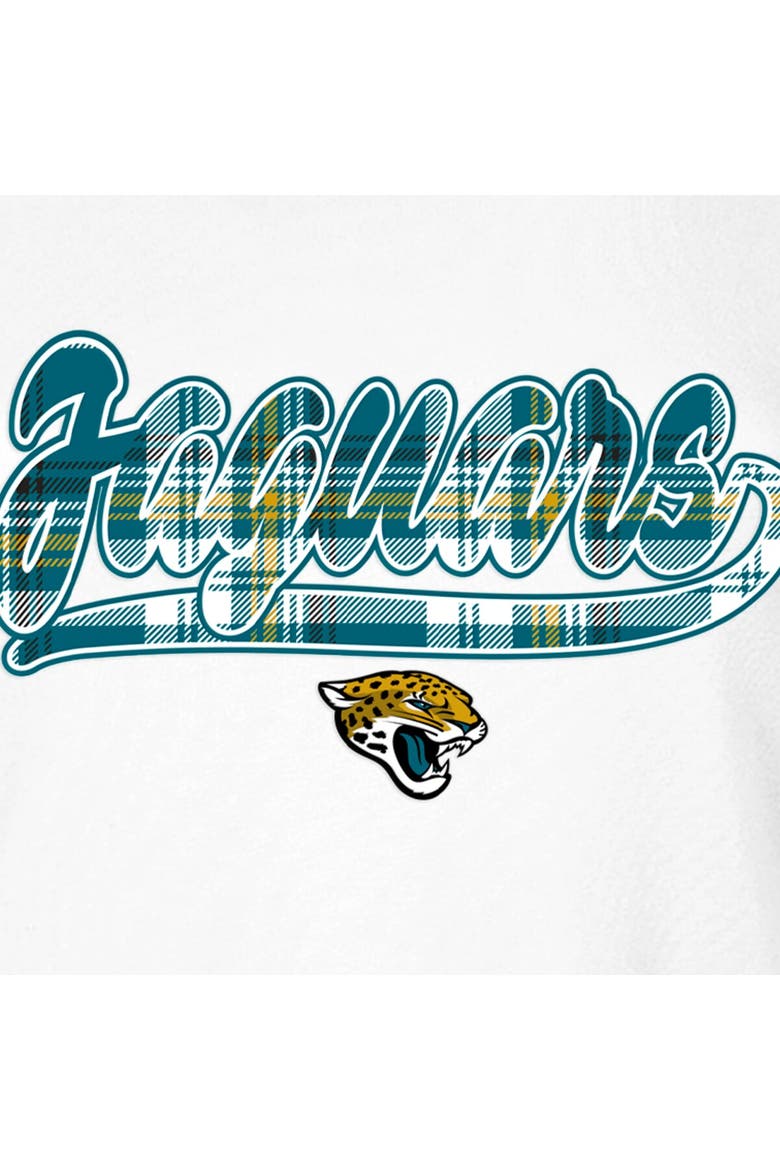 Women's New Era White/Teal Jacksonville Jaguars 3rd Down T-Shirt, Alternate, color, White