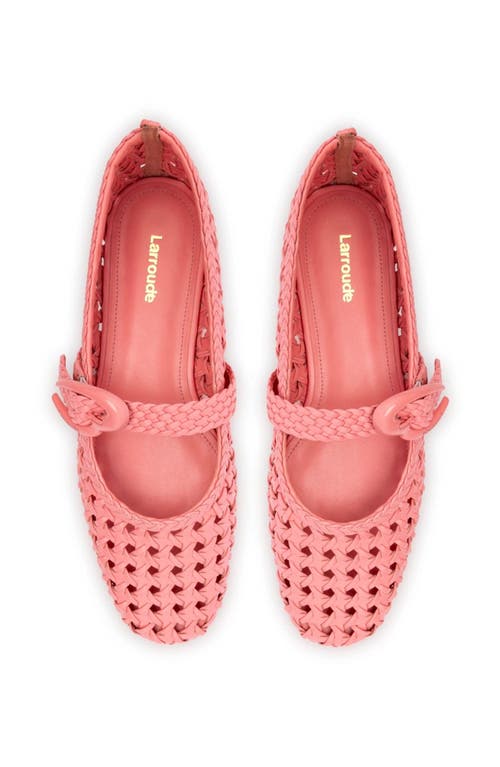 Larroude Larroudé Verona Macrame Ballet Flat In Pink