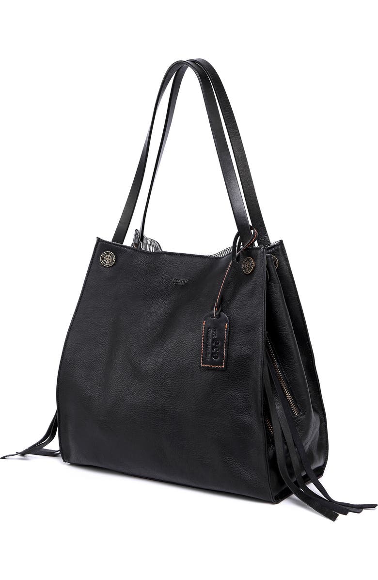 OLD TREND Daisy Leather Tote Bag, Alternate, color, Black