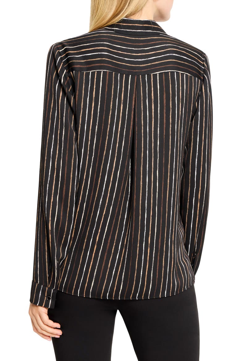 Painted Stripe Button-Up Shirt, Alternate, color, BLACK MULTI