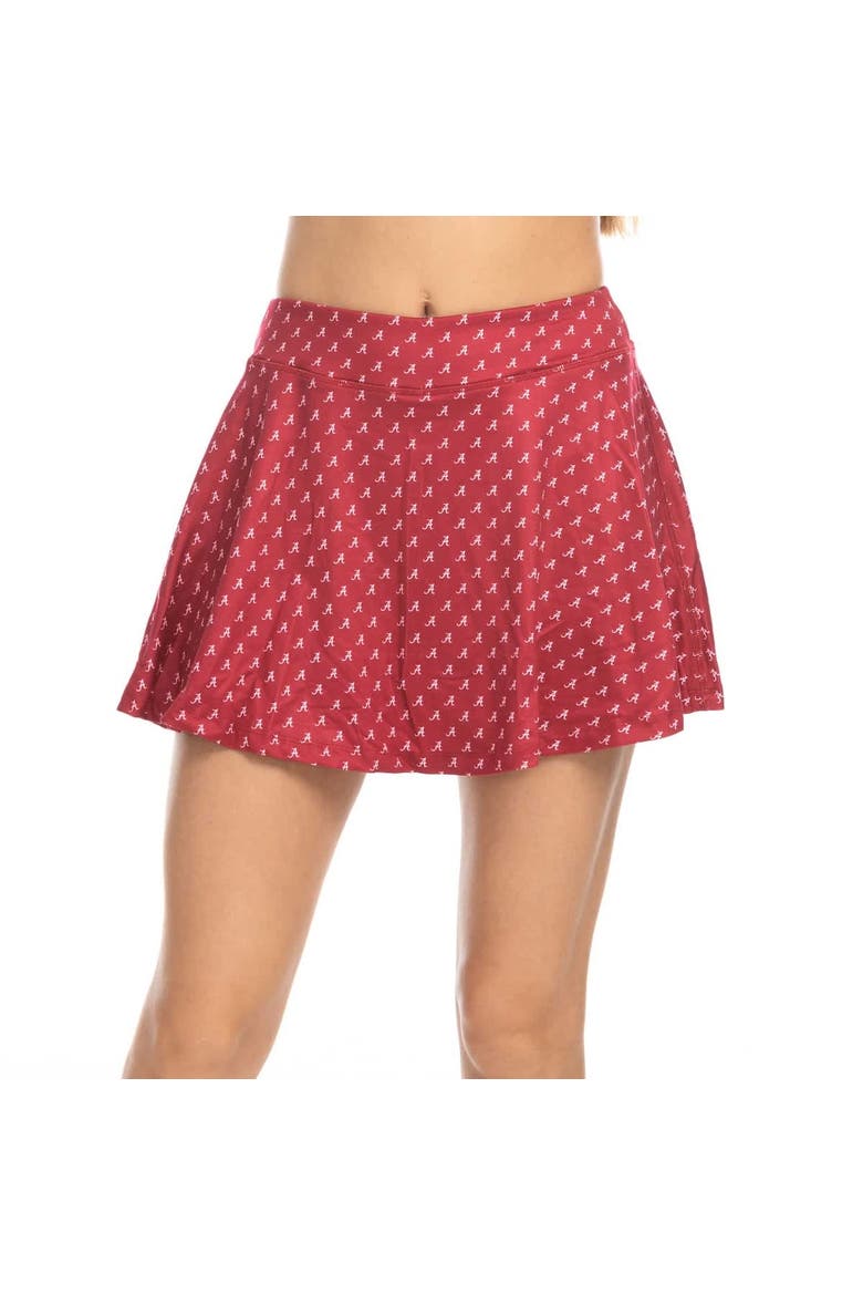 Women's ZooZatz Crimson Alabama Crimson Tide Allover Print Flowy Skort, Alternate, color, Crimson