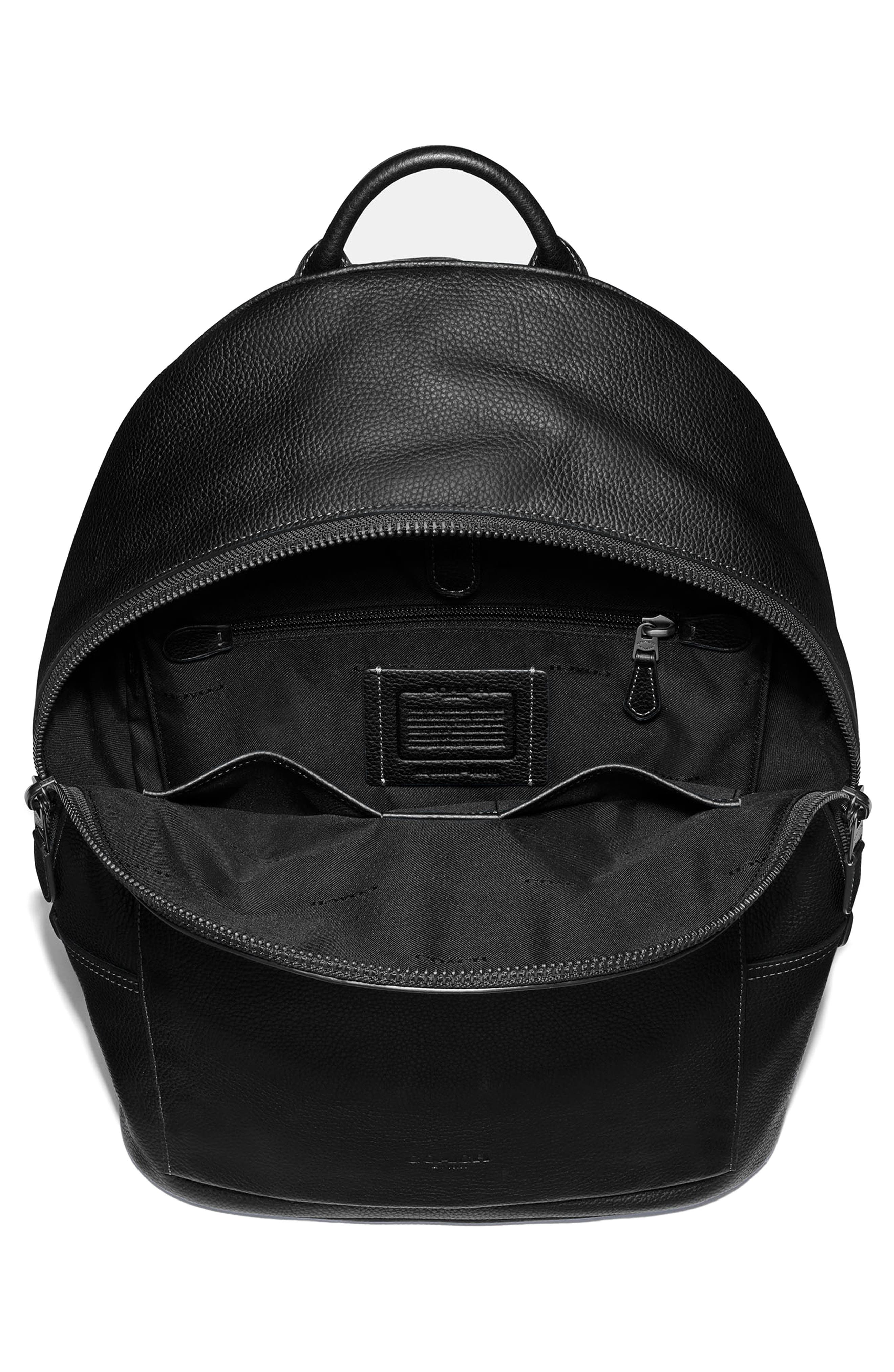COACH Metropolitan Polished Pebble Leather Backpack, Alternate, color, 