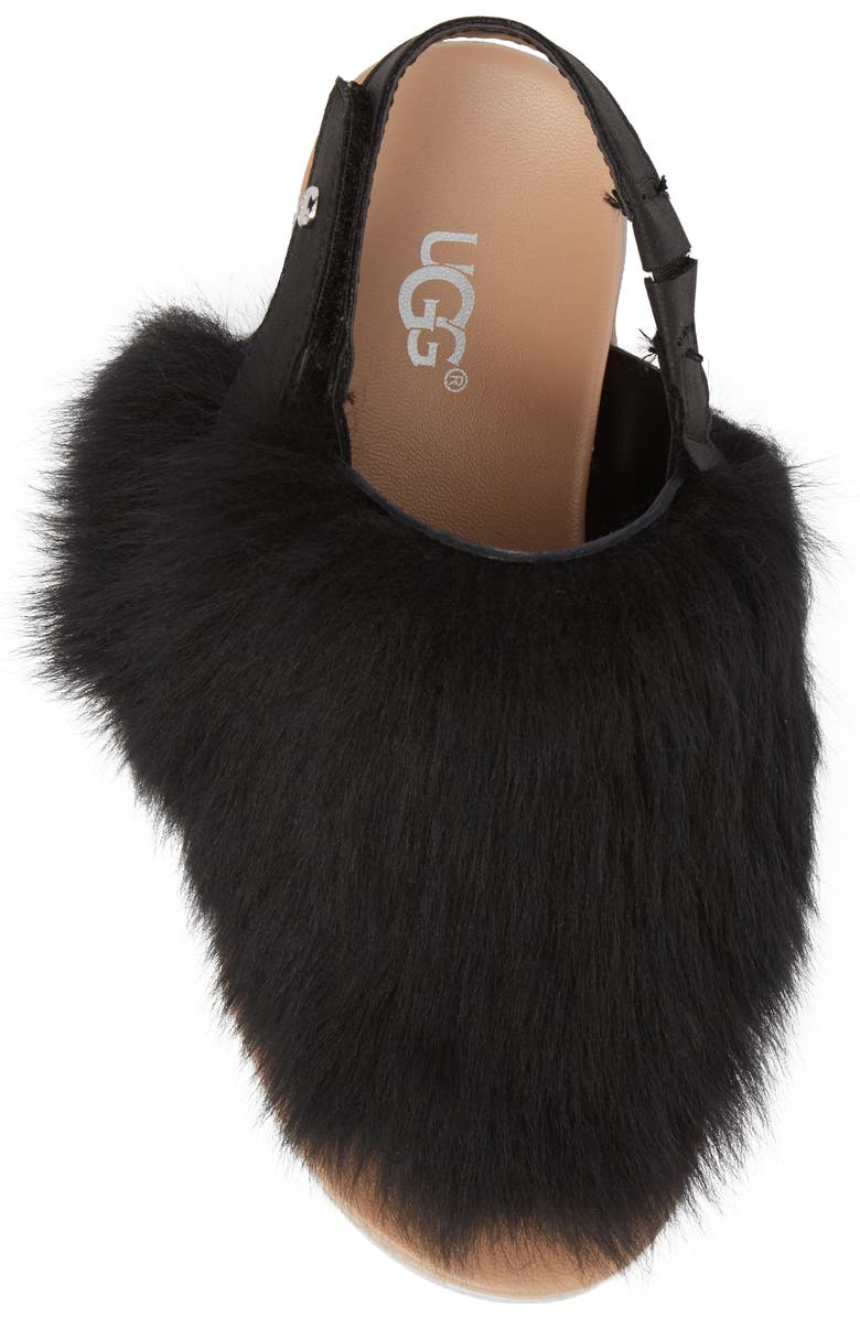 UGG<sup>®</sup> Holly Genuine Shearling Sandal, Alternate, color,