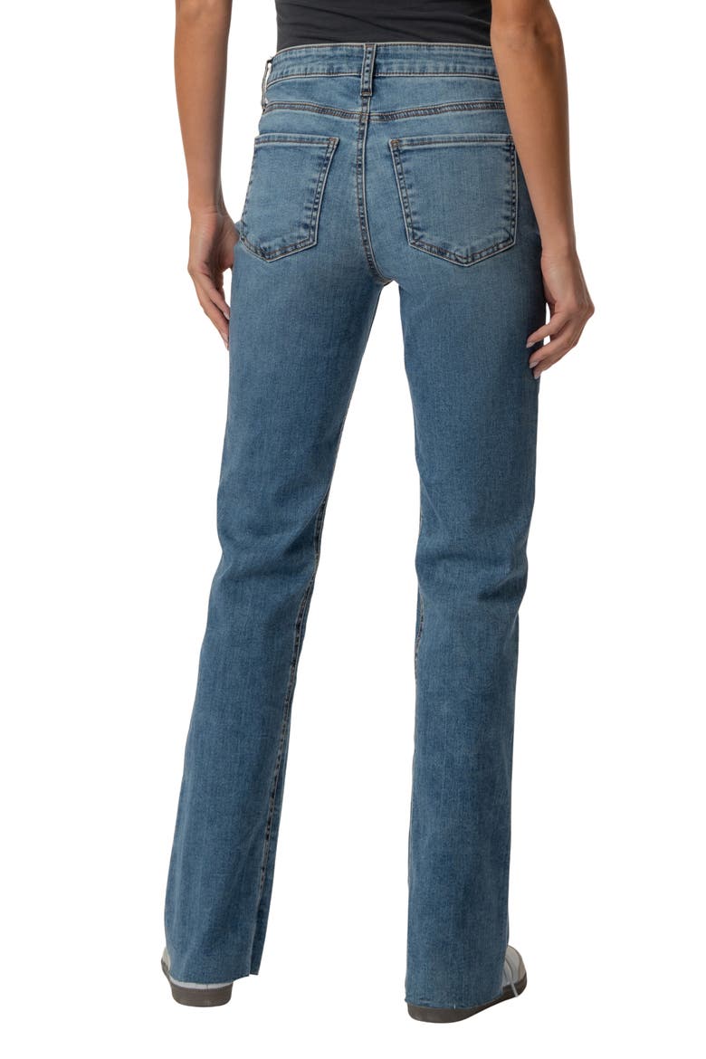 Kelly Fab Ab Raw Hem High Waist Kick Flare Jeans, Alternate, color, HEROIC