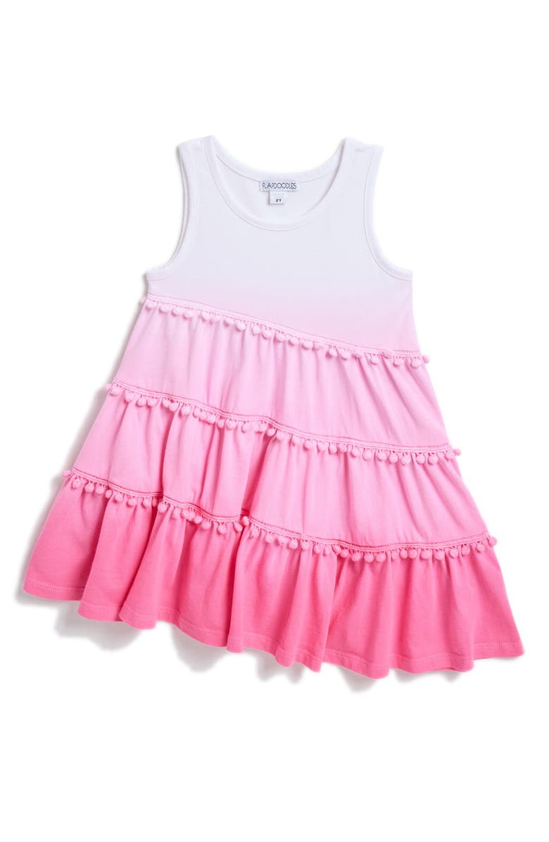 Flapdoodles Kids' Dip Dye Jersey Dress, Main, color,