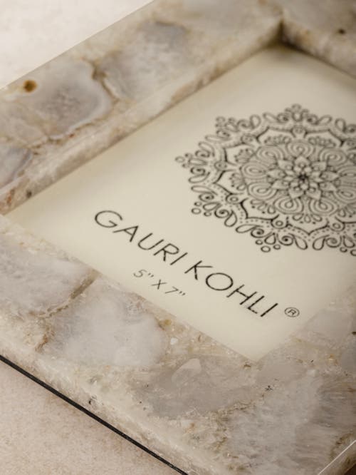 Gauri Kohli Cherish Agate Picture Frame In Sand