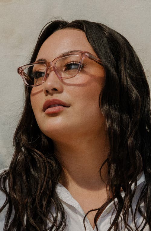 Mohala Eyewear Noelani 53mm Low Nose Bridge Wide Width Cat Eye Optical Glasses In Purple