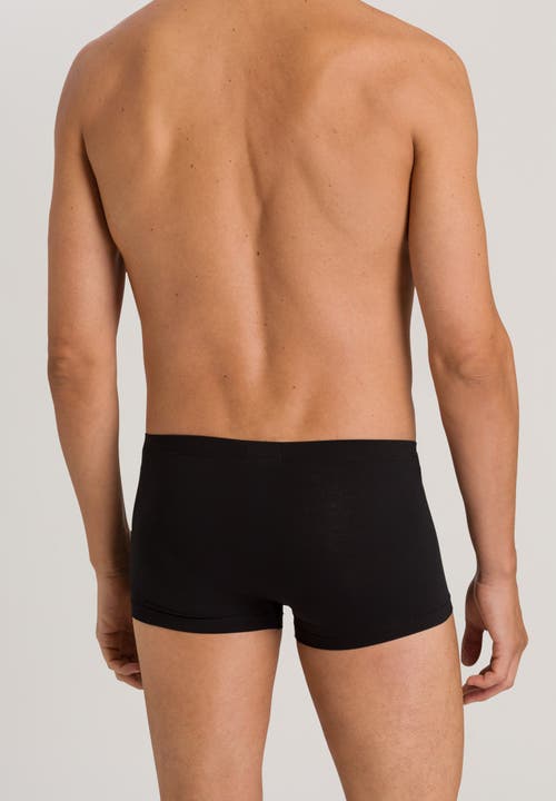 Hanro Cotton Sensation Cotton Boxer Brief In Black