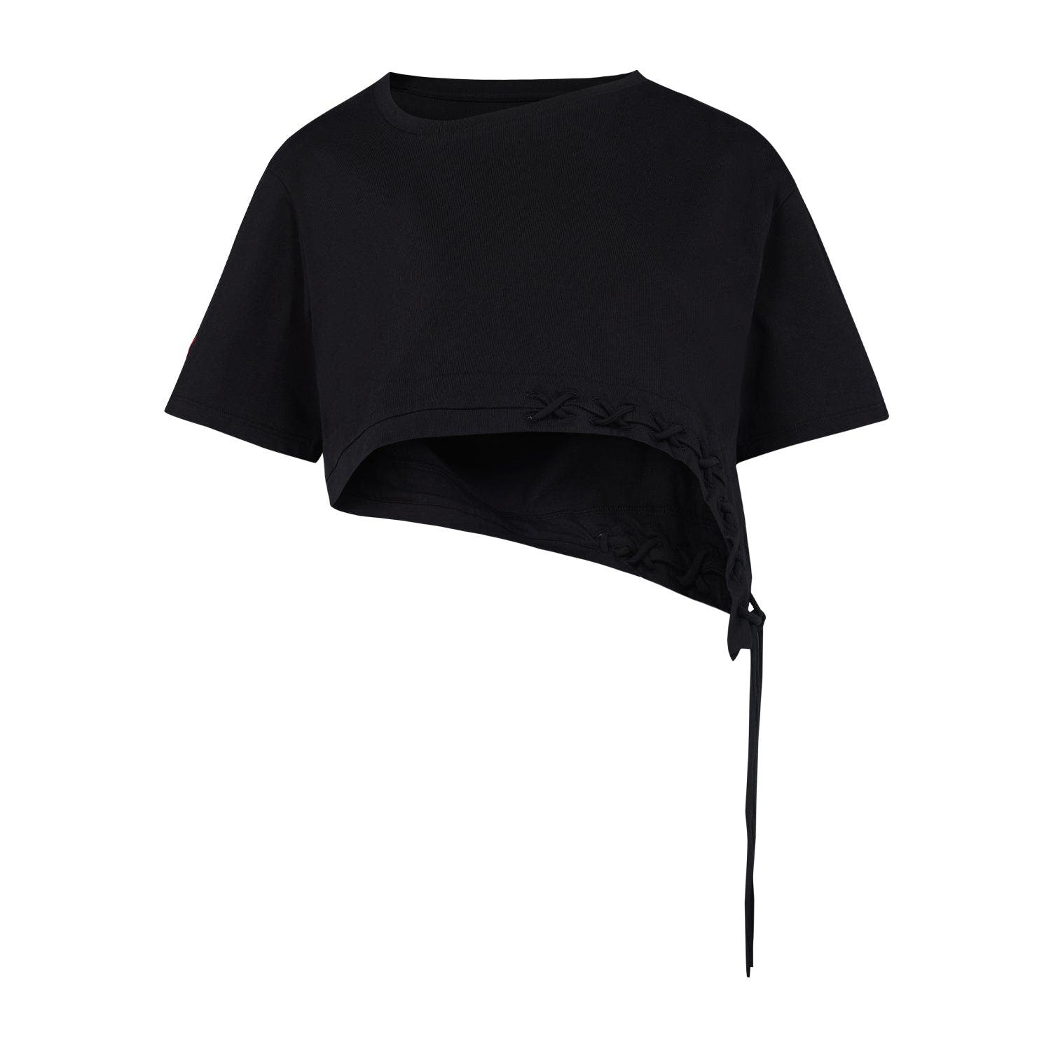 Pure Cotton Free Heaven Crop String Tshirt