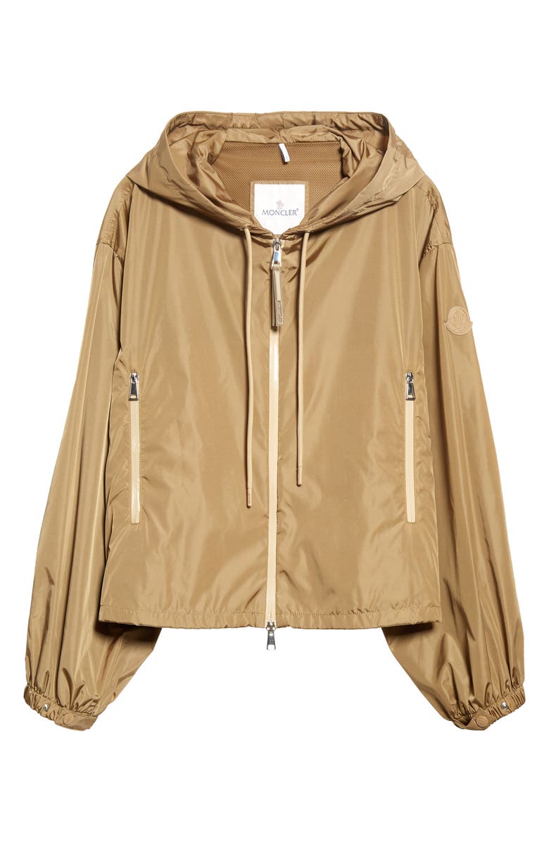 Moncler Vernois Logo Back Hooded Jacket, Alternate, color,