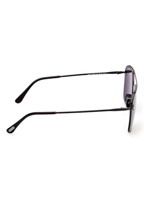 Tom Ford Jake 60mm Navigator Sunglasses In Brown