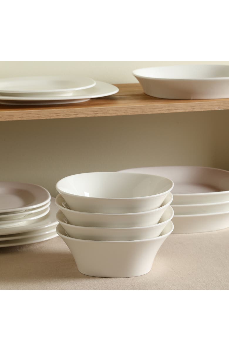 Stone Lain Quadro Porcelain 4-Piece Bowl Set, Alternate, color, White