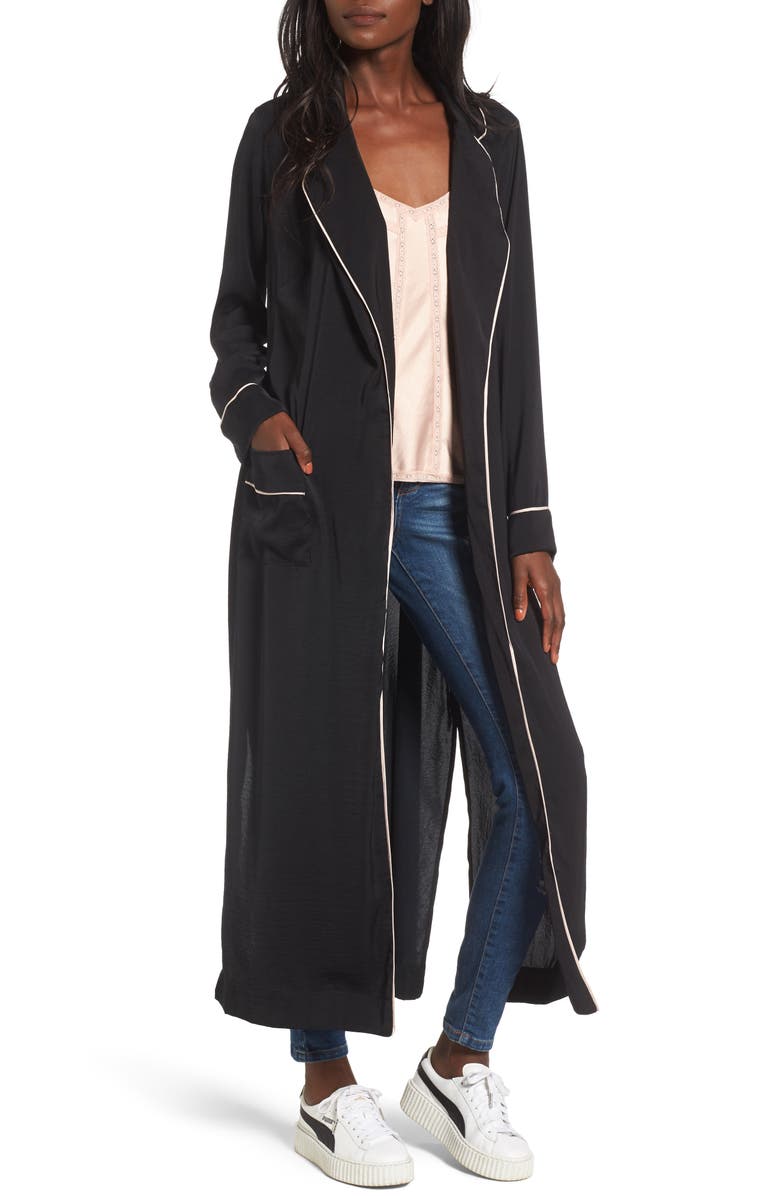 Love, Fire Satin Robe Jacket, Main, color, 