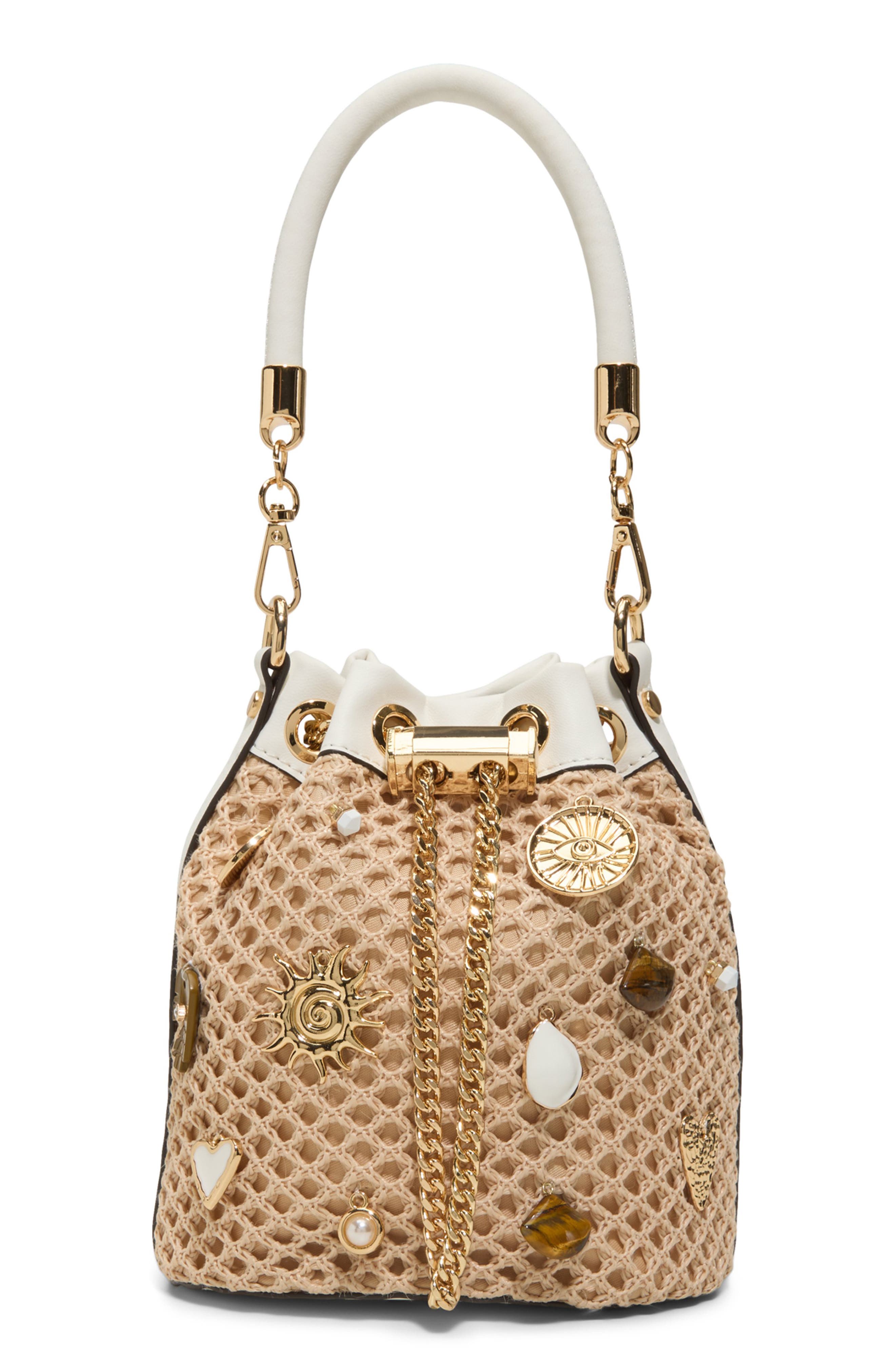 ALDO Shellinax Bucket Bag, Main, color, Natural
