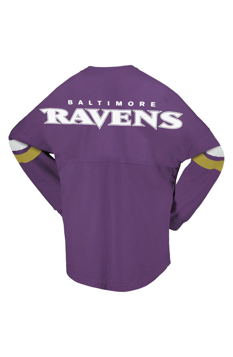 FANATICS Women's Fanatics Branded Purple Baltimore Ravens Spirit Jersey Lace-Up V-Neck Long Sleeve T-Shirt, Alternate, color, Purple