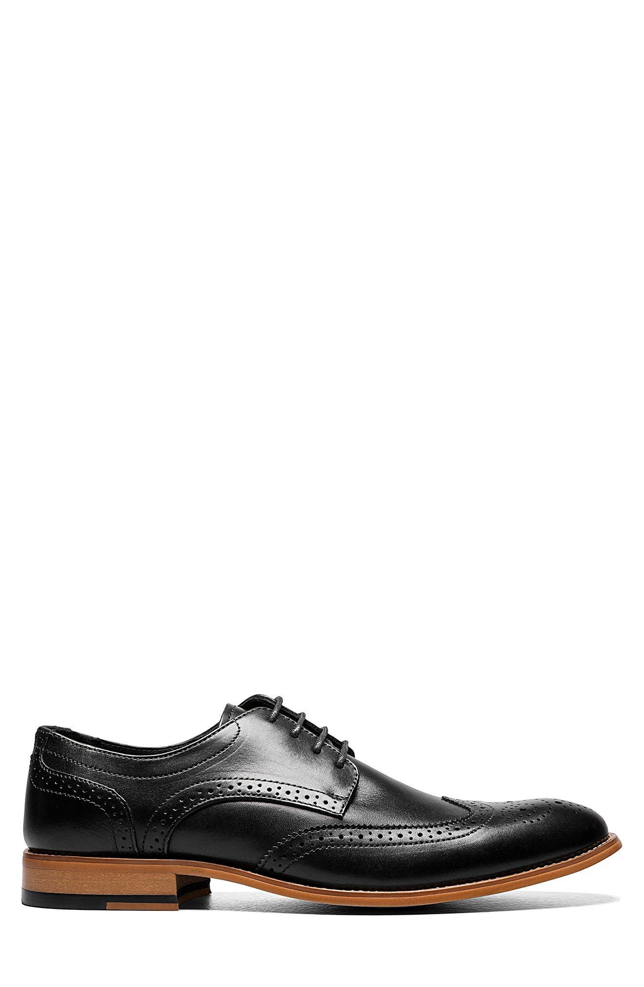 Stacy Adams David Leather Wingtip Derby, Alternate, color, 
