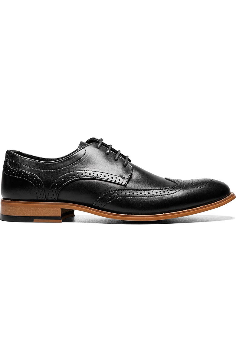 Stacy Adams David Leather Wingtip Derby, Alternate, color,