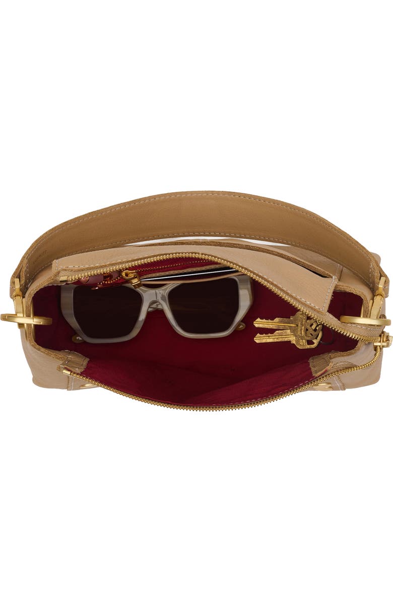 HAMMITT Medium Bryant Raffia & Leather Shoulder Bag, Alternate, color, Toasty Sand/ Brushed Gold