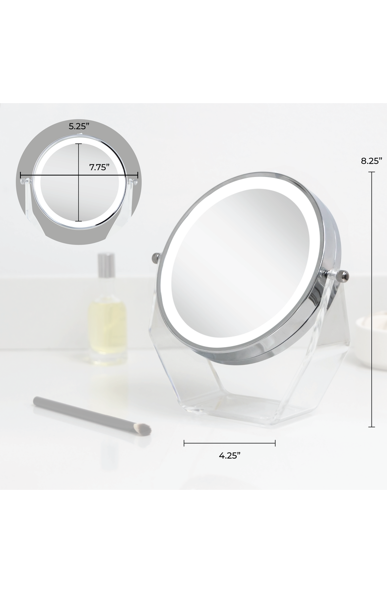 Zadro Lighted Makeup Mirror with Magnification 
Swivel, Alternate, color, Chrome