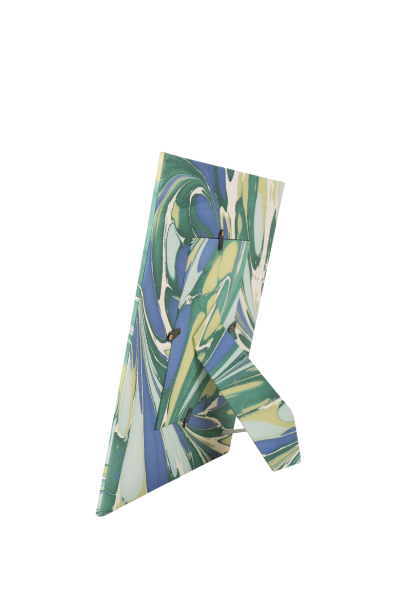 Inner Child Hand-Marbled Large Wall Picture Frame - 5x7, Alternate, color, Green