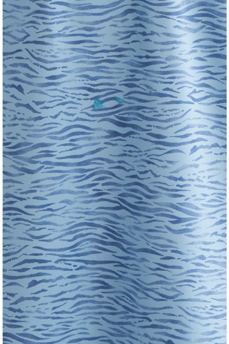 Deep Water Performance Print Polo, Alternate, color, WOLF BLUE