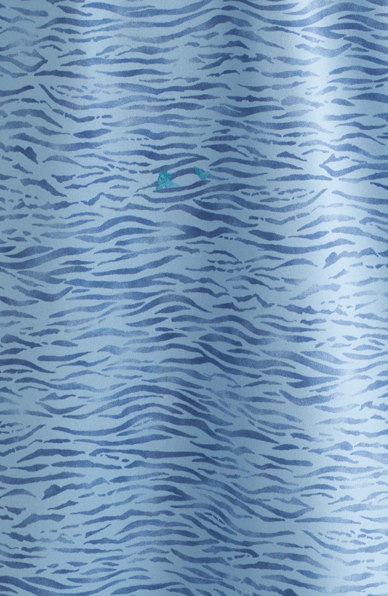 Greyson Deep Water Performance Print Polo, Alternate, color, Wolf Blue