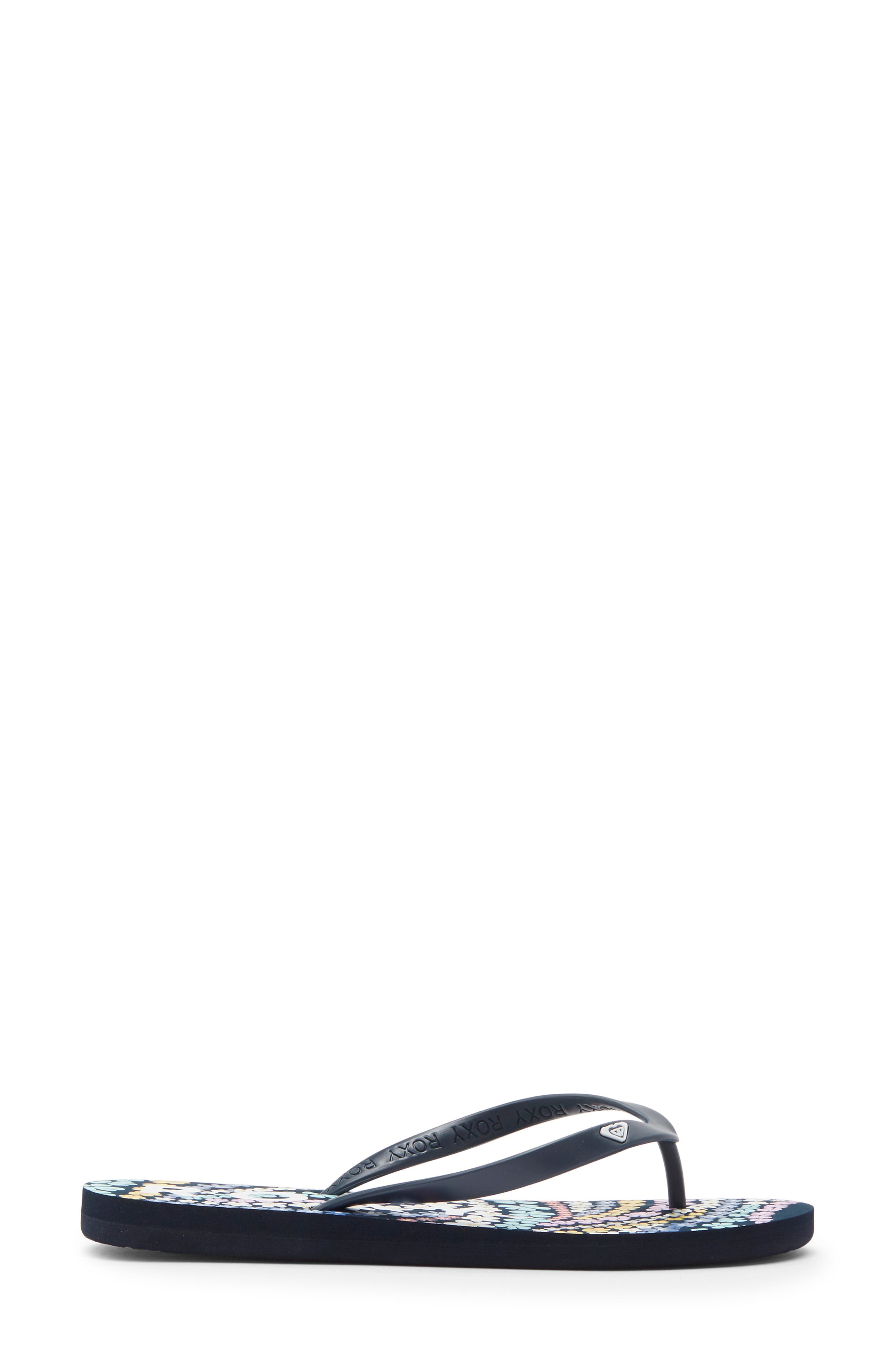 Roxy Tahiti VII Flip Flop, Alternate, color, Navy Overflow