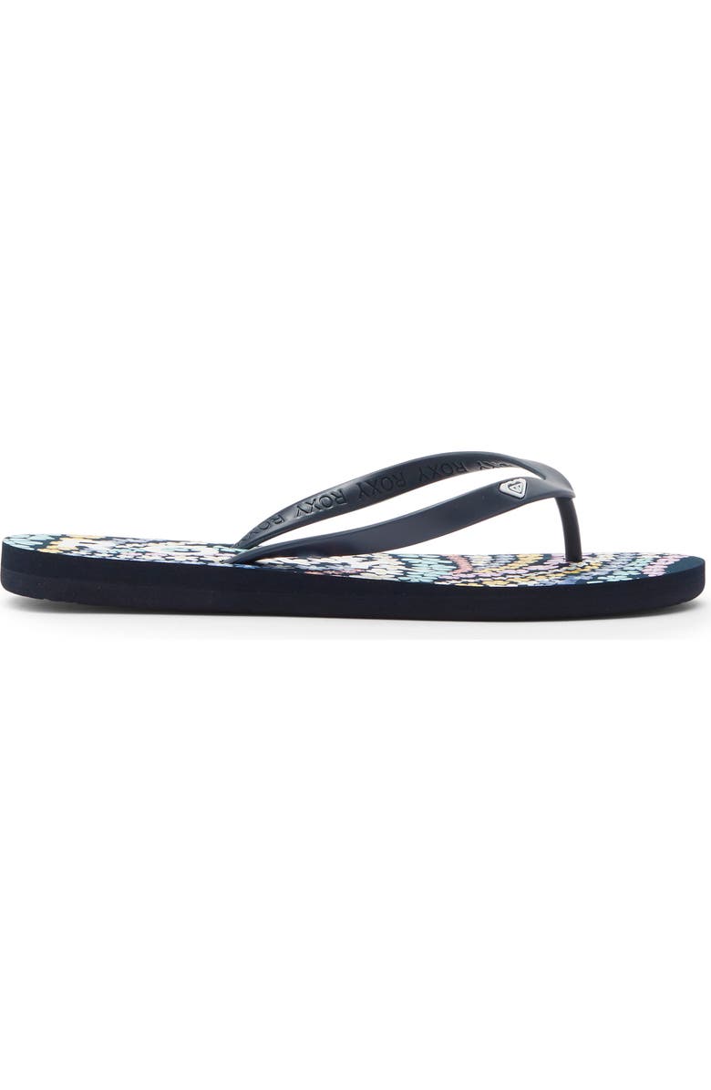 Roxy Tahiti VII Flip Flop, Alternate, color, Navy Overflow