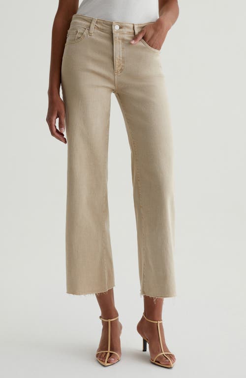 Ag Hattie Raw Hem High Waist Crop Barrel Jeans In Sulfur Pumice