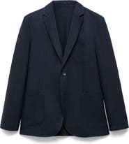 MANGO Slim Fit Lyocell & Linen Suit Jacket