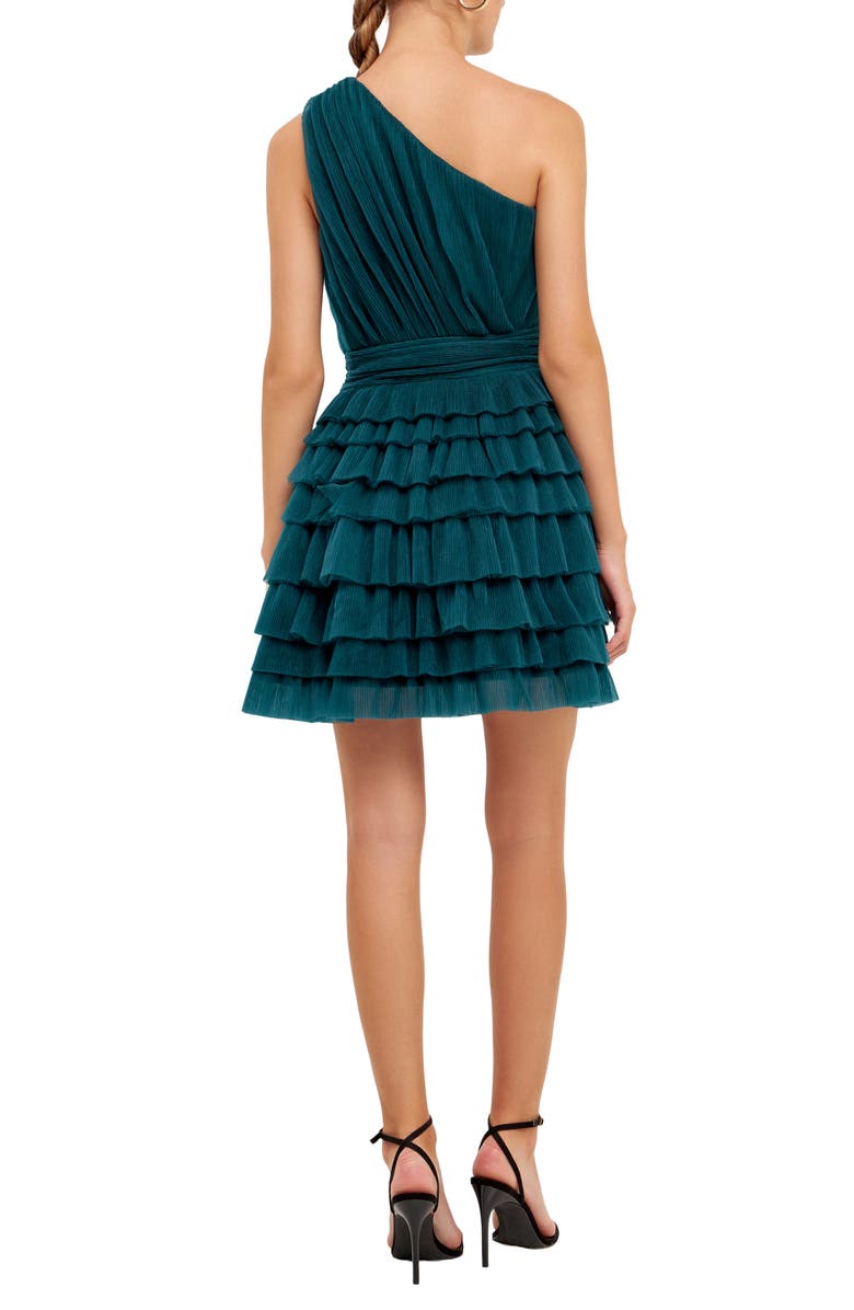 Endless Rose One-Shoulder Tiered Minidress, Alternate, color, Amazon
