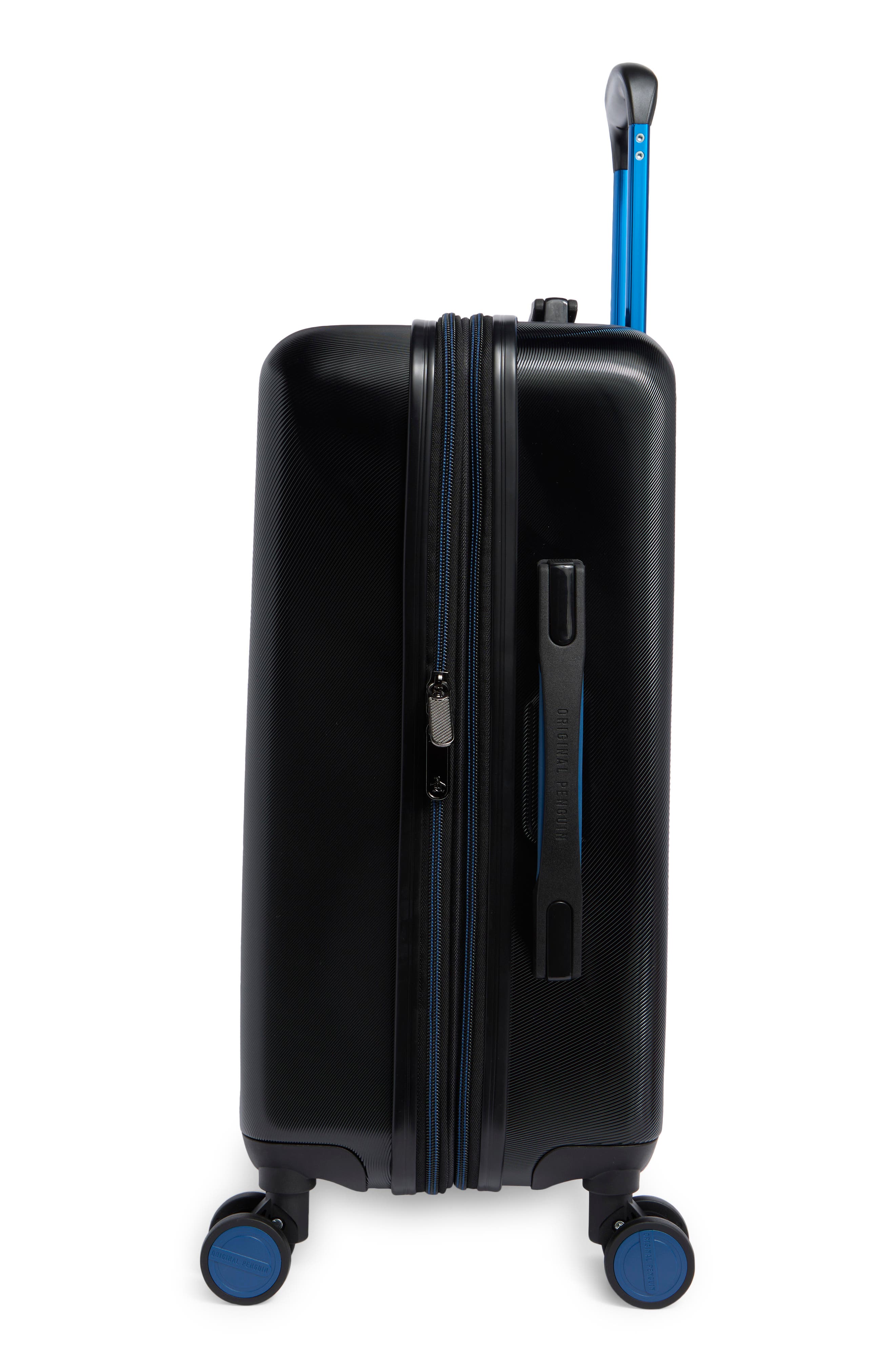 Original Penguin Harrison Hardside Carry-On Luggage, Alternate, color, Black / Blue