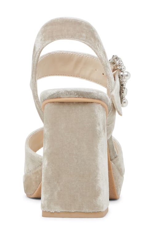 Dolce Vita Amari Platform Sandal In Light Gold Metallic Leather