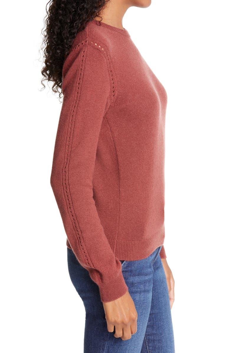 FRAME Pointelle Detail Wool & Cashmere Sweater, Alternate, color, 