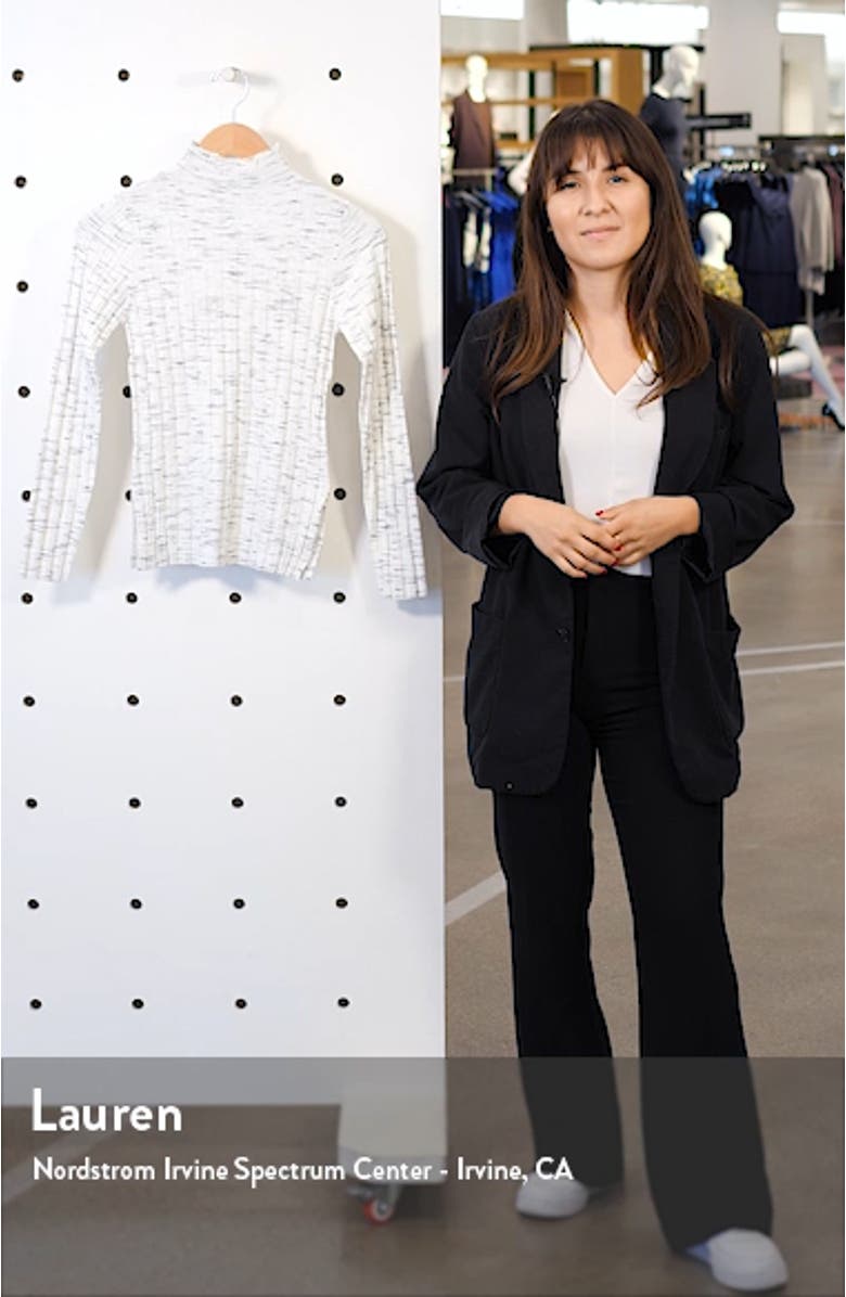 Marled Ribbed Funnel Neck Sweater, sales video thumbnail