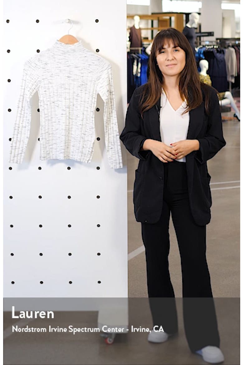 Ribbed Marled Mock Neck Top video